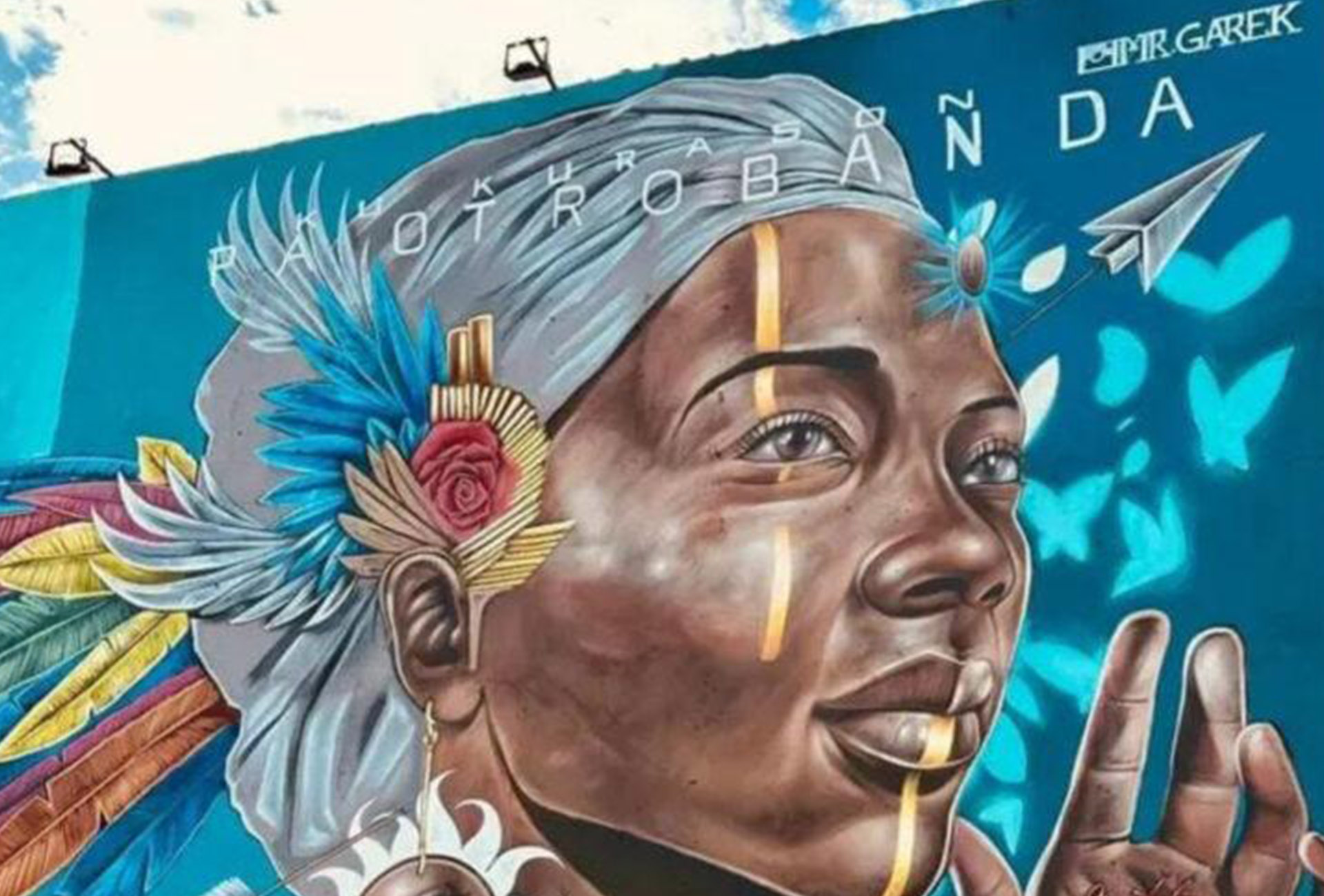 Street art mural in Otrobanda, Willemstad